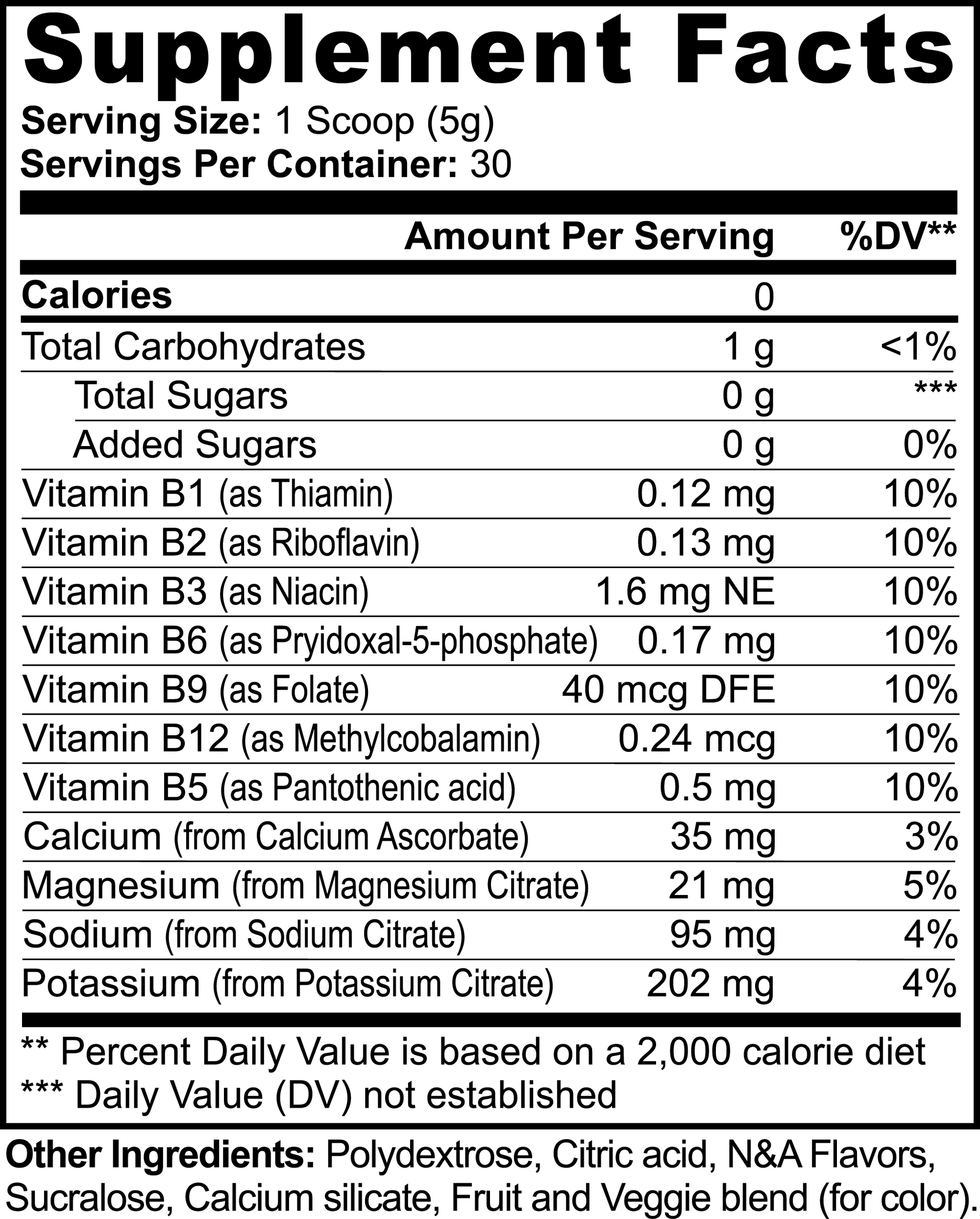 Electrolyte Hydration Drink Mix